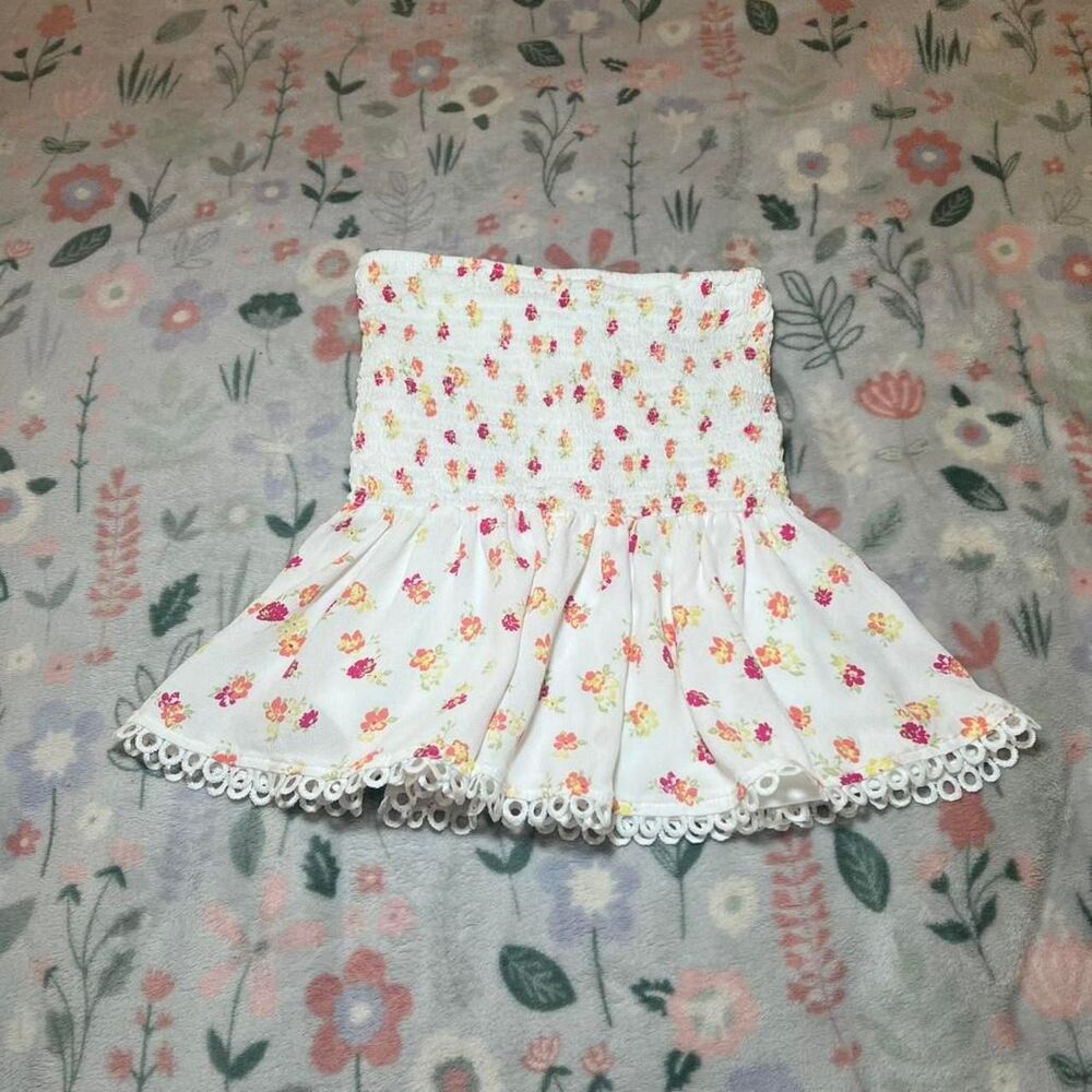 Sonoma Strapless Flared Top S - Fairy Y2K Coquette Cottage Summer Festival Beach